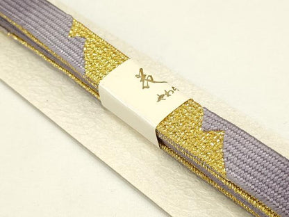 平和屋着物●和装小物　帯締め・帯揚げセット　高麗組 綾出し　道長花地紋　暈し染め　金糸　正絹　逸品　未使用　AAAY2313ay