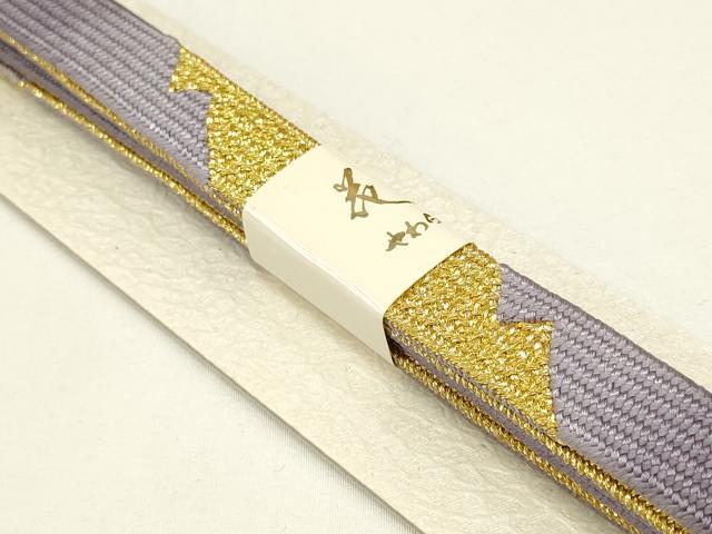平和屋着物●和装小物　帯締め・帯揚げセット　高麗組 綾出し　道長花地紋　暈し染め　金糸　正絹　逸品　未使用　AAAY2313ay