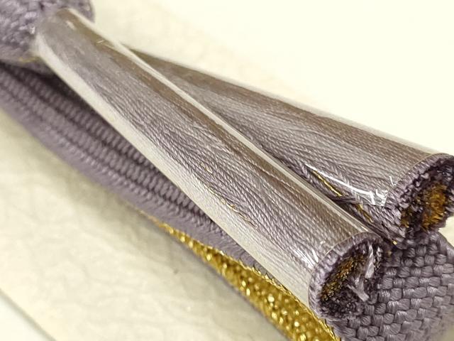 平和屋着物●和装小物　帯締め・帯揚げセット　高麗組 綾出し　道長花地紋　暈し染め　金糸　正絹　逸品　未使用　AAAY2313ay