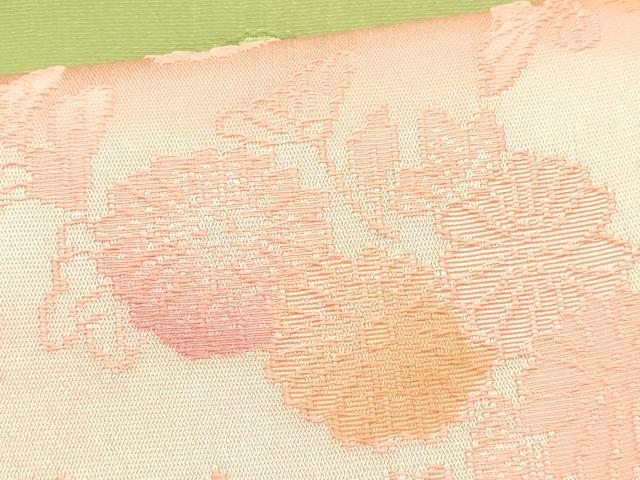 平和屋着物●和装小物　帯締め・帯揚げセット　高麗組 綾出し　道長花地紋　暈し染め　金糸　正絹　逸品　未使用　AAAY2313ay