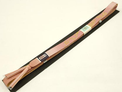 平和屋着物●和装小物　帯締め・帯揚げセット　高麗組 綾出し　地紙花文　暈し染め　金糸　金彩　逸品　未使用　AAAY2314ay