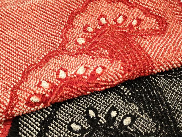 平和屋着物●和装小物　帯締め・帯揚げセット　振袖用　総絞り　松　金糸　撚り房　逸品　AAAY2319ay