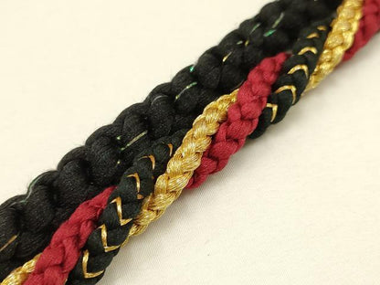 平和屋着物●和装小物　帯締め・帯揚げセット　振袖用　総絞り　松　金糸　撚り房　逸品　AAAY2319ay