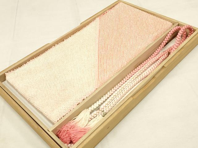 平和屋着物●和装小物　帯締め・帯揚げセット　振袖用　総絞り　斜縞　暈し　金糸　金彩　撚り房　逸品　AAAY2325ay