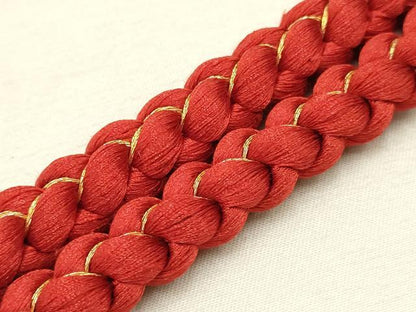 平和屋着物●和装小物 帯締め・帯揚げセット 振袖用 総絞り 枝垂れ花文 金糸 撚り房 逸品 AAAY2326ay