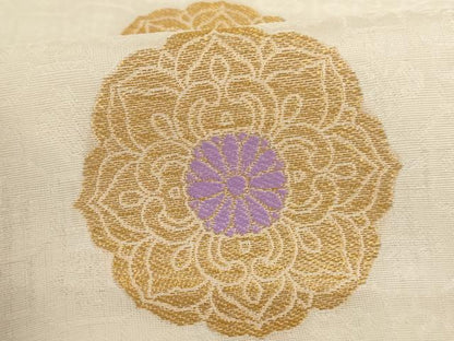 平和屋本店▼夏物　打敷　内敷　正倉院花文　金糸　法衣　寺院　仏具　仏教　僧侶　神職　装束　未使用　AAAY2401ja