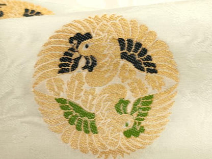 平和屋本店▼夏物　打敷　内敷2点セット　向い鳳凰文　金糸　法衣　寺院　仏具　仏教　僧侶　神職　装束　未使用　AAAY2402ja