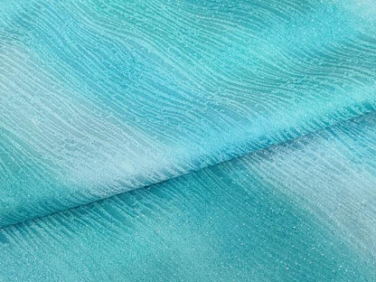平和屋着物[]フランソワーズ・モレシャン　十三参り　祝着　斜縞　暈し染め　銀通し地　正絹　逸品　AAAY2474ja