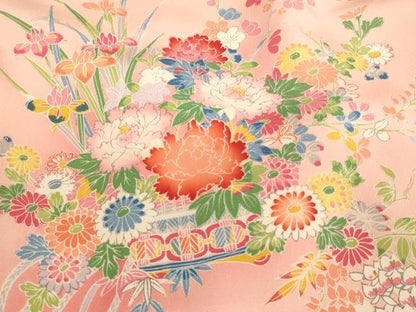 平和屋着物[]お宮参り　女の子　祝着　産着　初着　のしめ　飾花文　暈し染め　逸品　AAAY2478ja