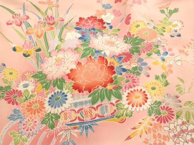 平和屋着物[]お宮参り　女の子　祝着　産着　初着　のしめ　飾花文　暈し染め　逸品　AAAY2478ja