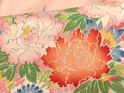 平和屋着物[]お宮参り　女の子　祝着　産着　初着　のしめ　飾花文　暈し染め　逸品　AAAY2478ja