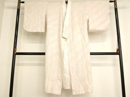 平和屋着物■長襦袢　無双仕立て　舞蝶地紋　暈し染め　正絹　逸品　AAAY2506ja