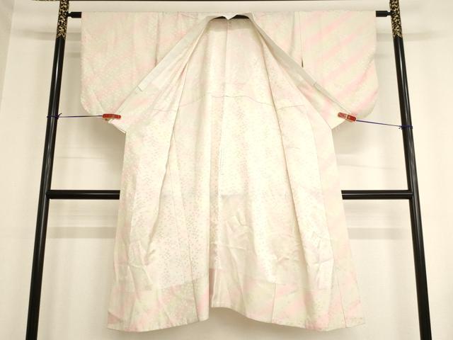 平和屋着物■長襦袢　無双仕立て　舞蝶地紋　暈し染め　正絹　逸品　AAAY2506ja