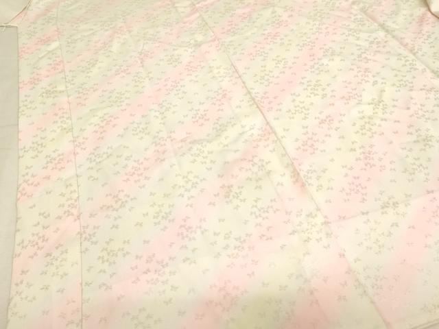 平和屋着物■長襦袢　無双仕立て　舞蝶地紋　暈し染め　正絹　逸品　AAAY2506ja