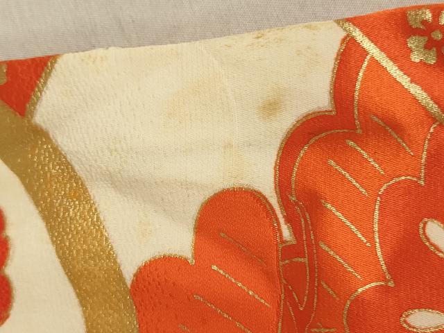 平和屋着物∵女の子 十三参り 子供 祝着 駒刺繍 花丸文 金彩 逸品 AAAY2551ja