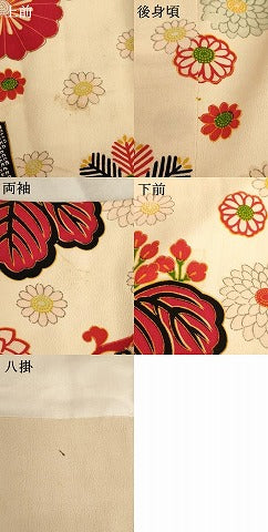 平和屋着物[]七五三　女の子　5歳　祝着　鳳凰花文　金銀彩　逸品　AAAY2552ja