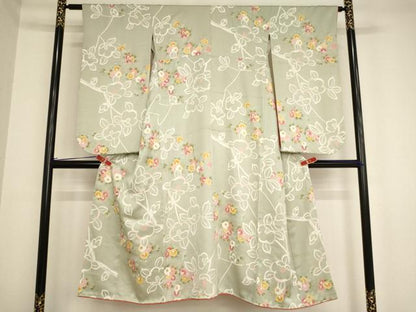 平和屋着物[]七五三　女の子　７歳　祝着　椿文　金彩　逸品　AAAY2559ja