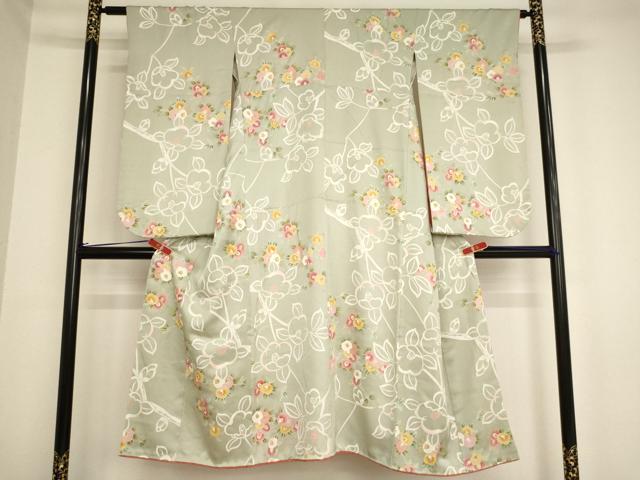 平和屋着物[]七五三　女の子　７歳　祝着　椿文　金彩　逸品　AAAY2559ja