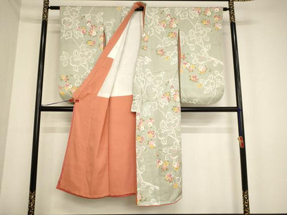 平和屋着物[]七五三　女の子　７歳　祝着　椿文　金彩　逸品　AAAY2559ja