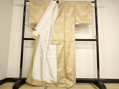 平和屋着物■小紋　青海波地紋　暈し染め　洗える着物　AAAY2797ja