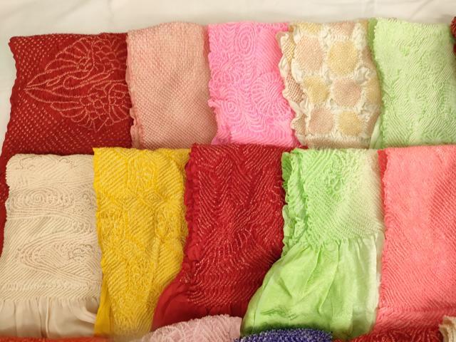 平和屋着物[]七五三　女の子　和装小物　帯揚げ25枚セット　総絞り　中抜き絞り　正絹　逸品　AAAY2834ja