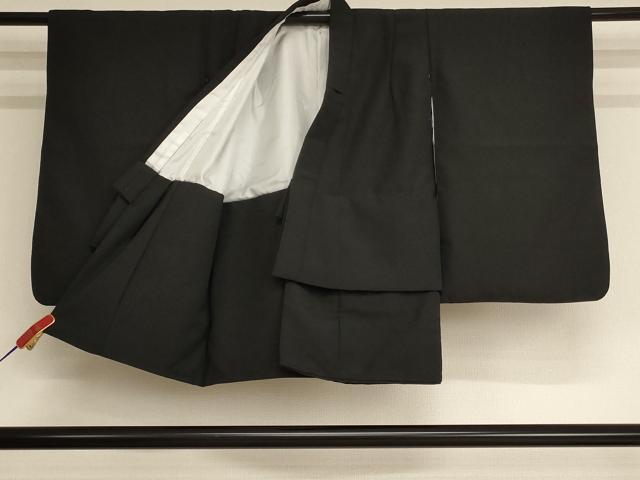 平和屋着物[]七五三　男の子　5歳　祝着・長襦袢・足袋セット　黒地　洗える着物　AAAY2843ja