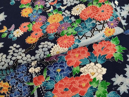 平和屋着物∵女の子 十三参り 子供 祝着 花籠文 正絹 逸品 AAAY2849ja