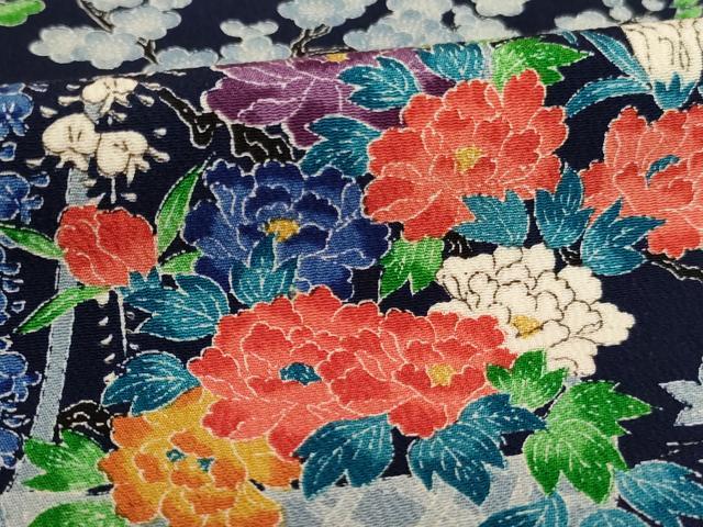 平和屋着物∵女の子 十三参り 子供 祝着 花籠文 正絹 逸品 AAAY2849ja