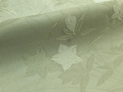 平和屋着物＊夏物 六通柄袋帯 草花文 銀糸 正絹 逸品 AAAY3281jh