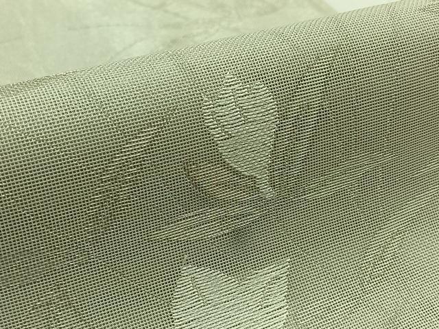平和屋着物＊夏物 六通柄袋帯 草花文 銀糸 正絹 逸品 AAAY3281jh
