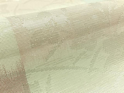 平和屋着物＊夏物 六通柄袋帯 芝花文 銀糸 正絹 逸品 AAAY3286jh