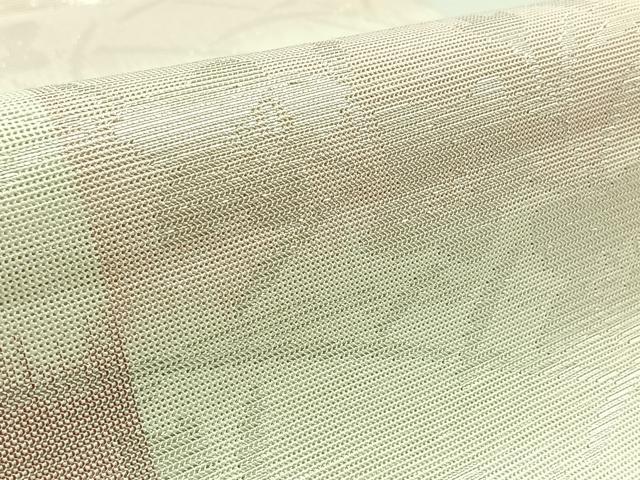平和屋着物＊夏物 六通柄袋帯 芝花文 銀糸 正絹 逸品 AAAY3286jh