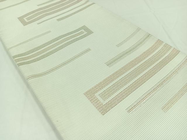 平和屋着物＊夏物　六通柄京袋帯　横段文　金銀糸　AAAY3305jh
