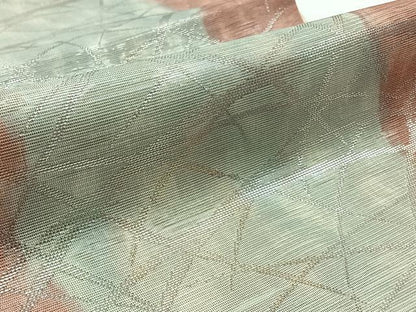 平和屋着物＊夏物 六通柄袋帯 芝文 銀糸 正絹 逸品 AAAY3314jh