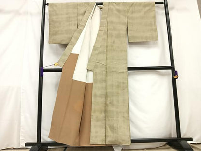 平和屋着物■上質な紬　霞文　正絹　逸品　AAAY3685mf