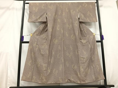 平和屋着物■上質な紬　笹竹文　正絹　逸品　AAAY3697mf