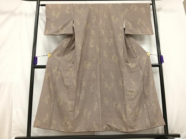 平和屋着物■上質な紬　笹竹文　正絹　逸品　AAAY3697mf
