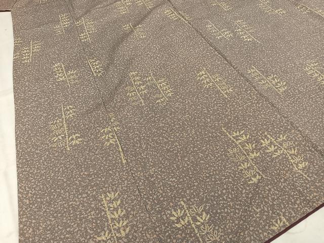 平和屋着物■上質な紬　笹竹文　正絹　逸品　AAAY3697mf