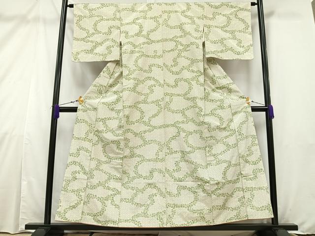 平和屋着物■上質な紬　幾何学文様　正絹　逸品　AAAY3848mf