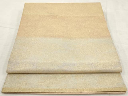 平和屋着物◎綴れ　全通柄袋帯　霞文　金糸　正絹　逸品　AAAY4243sg