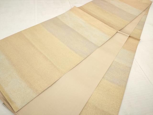 平和屋着物◎綴れ　全通柄袋帯　霞文　金糸　正絹　逸品　AAAY4243sg