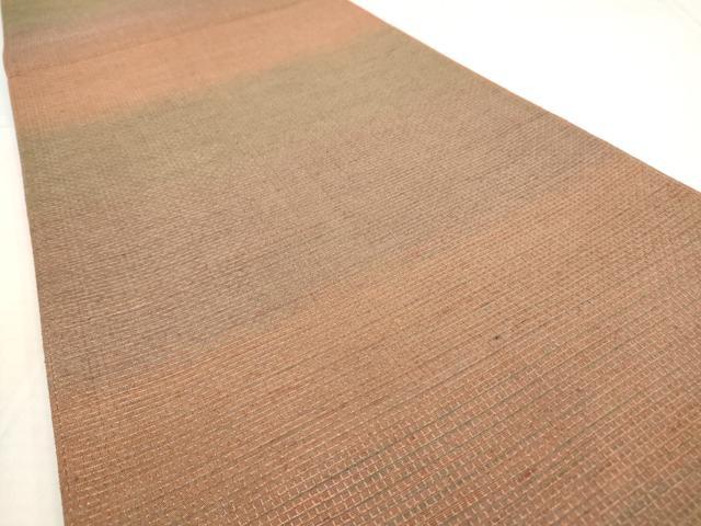 平和屋着物◎全通柄袋帯　霞文　金糸　正絹　逸品　AAAY4245sg