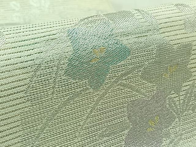 平和屋着物＊夏物 六通柄袋帯 花丸文 銀糸 正絹 逸品 AAAY4297jh