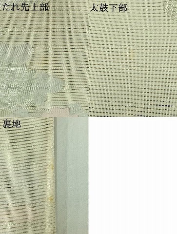 平和屋着物＊夏物 六通柄袋帯 草花文 銀糸 正絹 逸品 未使用 AAAY4329jh