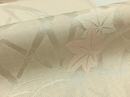 平和屋着物＊夏物　六通柄袋帯　籬楓文　銀糸　正絹　逸品　AAAY4339jh