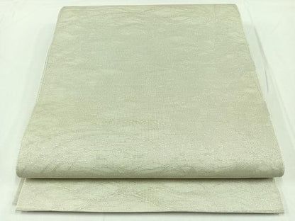平和屋着物＊夏物　六通柄　本袋帯　萩文　千草鼠色　銀糸　正絹　逸品　AAAY4356jh