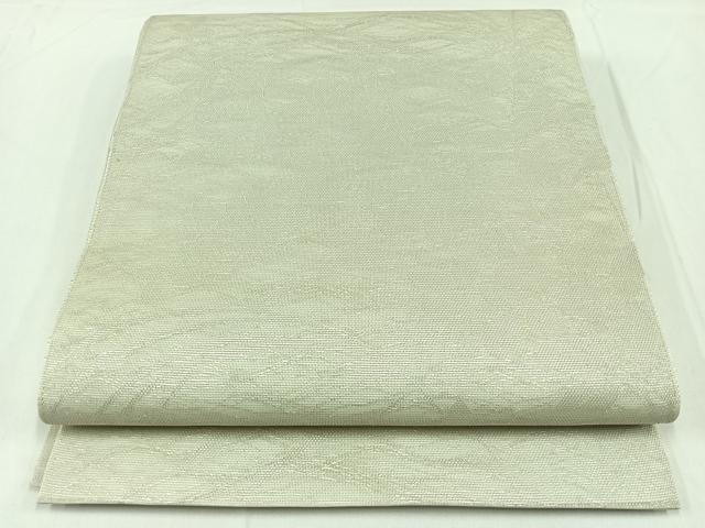 平和屋着物＊夏物　六通柄　本袋帯　萩文　千草鼠色　銀糸　正絹　逸品　AAAY4356jh