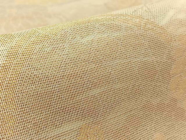 平和屋着物＊夏物　六通柄袋帯　流水花文　金糸　正絹　逸品　AAAY4358jh