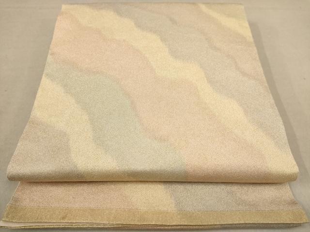 平和屋着物◎綴れ 全通柄袋帯 霞文 金糸 正絹 逸品 AAAY4388dt