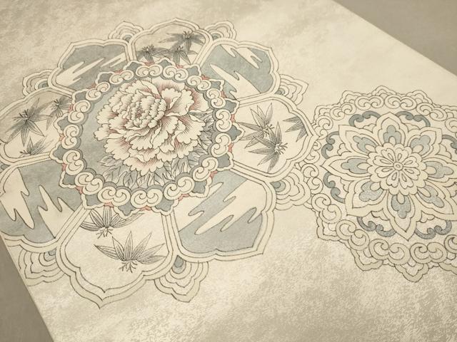 平和屋着物◎太鼓柄袋帯　彩鳳　正倉院花文　正絹　逸品　AAAY4389dt